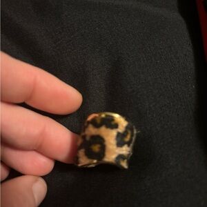 BRAND NEW ❤️ adjustable Leopard Print Gold-Tone Ring